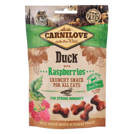 Carnilove Cat Crunchy Snack з качкою та малиною для котів 50 г